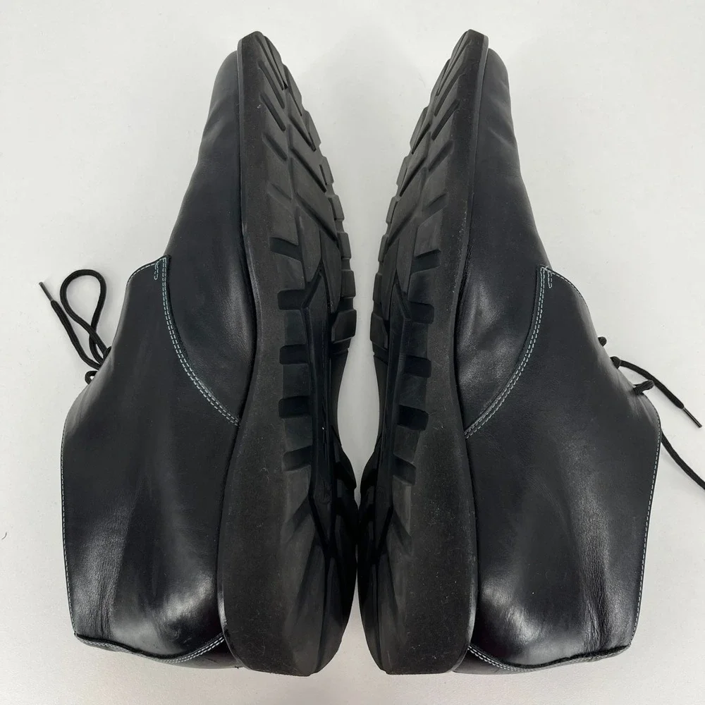 Michael Toschi SL Collection‎ Lace Up Ankle Boots Men's 13 Black Leather Italy